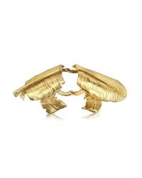 Bernard Delettrez - Metallic Bronze Articulated Feather Ring - Lyst