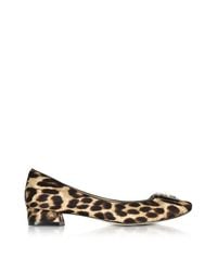 Tory Burch - Brown Gigi Natural Leopard Print Leather Mid-heel Pumps - Lyst