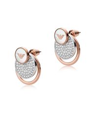 Emporio Armani - Metallic Ladies Signature Earrings Silver - Lyst