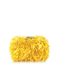 Corto Moltedo - Susan C Star Yellow Explosion Nappa Leather Pochette W/chain Strap - Lyst