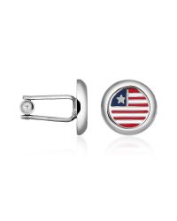 FORZIERI - Metallic Stars Stripes Us Flag Silver Plated Round Cuff Links for Men - Lyst