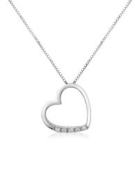 FORZIERI | Metallic 0.03 Ct Diamond Floating Heart 18k Gold Necklace | Lyst