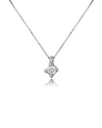 FORZIERI - Metallic 0.03 Ct Diamond Solitaire Pendant 18k Gold Necklace - Lyst