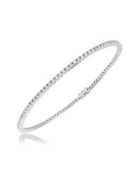 FORZIERI - 1.05 Ctw White Diamond Eternity 18k Gold Tennis Bracelet - Lyst