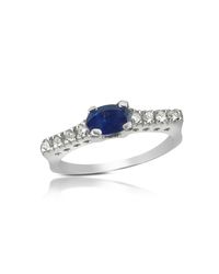 Incanto Royale - White Sapphire And Diamond 18k Gold Ring - Lyst