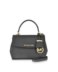 Michael Kors - Ava Black Saffiano Leather Xs Crossbody Bag - Lyst