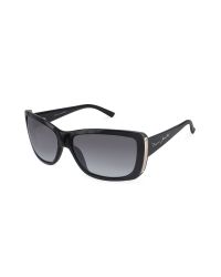Marc Jacobs | Black Plastic Rectangular Signature Temple Sunglasses | Lyst