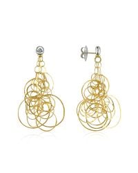 Orlando Orlandini | Metallic Scintille - Small Diamond 18k Gold Drop Earrings | Lyst