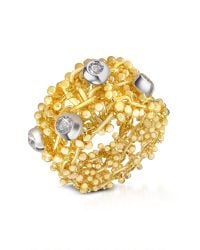 Orlando Orlandini | Diamond 18k Yellow Gold Band Ring | Lyst