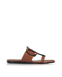 Emilio Pucci - Natural Ambra Leather Flat Sandal - Lyst