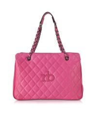 Roccobarocco - Pink Rb Cassata Fuchsia Eco Leather Quilted Bag - Lyst