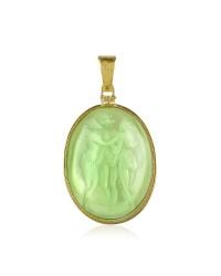 Tagliamonte - Green Three Graces - 18k Gold Mother Of Pearl Cameo Pendant - Lyst
