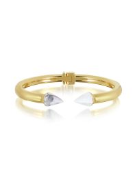 Vita Fede - Metallic Gold Plated Mini Titan Stone Bracelet W/white Howlite - Lyst
