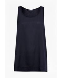 French Connection | Blue Polly Plains Vest Top | Lyst