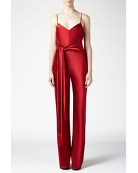 Galvan - Red Cuzco Jumpsuit - Lyst