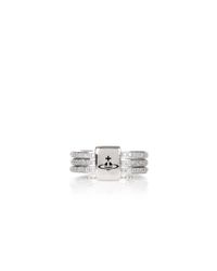 Vivienne Westwood - Rosalind Ring Rhodium/white - Lyst