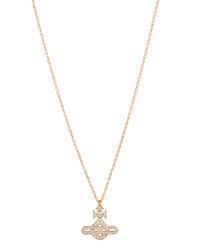 Vivienne Westwood - Metallic Infinity Orb Pendant Yellow Gold/white - Lyst