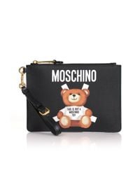 Moschino | Bear Small Clutch Black | Lyst