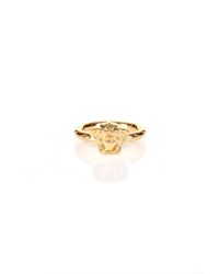 Versace - Metallic Medusa Head Strong Wrap Ring Gold - Lyst