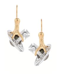 Vivienne Westwood - Metallic Gilda 3d Orb Earrings Rhodium/labradorite - Lyst