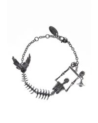 Vivienne Westwood - Metallic Ariel Skeleton Bracelet Gunmetal - Lyst