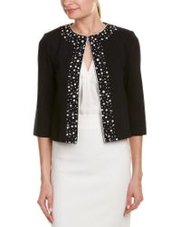 St. John Black Wool-blend Jacket