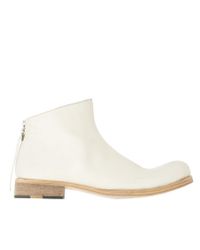 Ma+ - White Rear Zip Ankle Boots for Men - Lyst