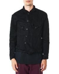Julius - Black Distorted 12.5oz Denim Jacket for Men - Lyst