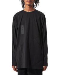 Y-3 - Black Patchwork Long-sleeve Tee for Men - Lyst