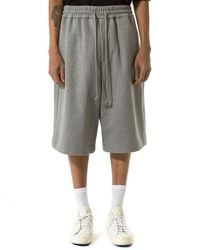 Juun.J - Gray Embroidered Shorts for Men - Lyst