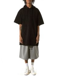 Juun.J | Black Hooded Short-sleeve Sweater for Men | Lyst