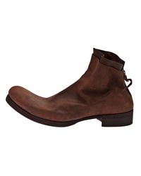 Ma+ - Brown Distressed Leather Short Boot for Men - Lyst