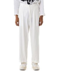 Issey Miyake - White Crepe-knit Trousers for Men - Lyst