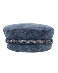 Eugenia Kim Blue Marina Denim Newsboy Cap for men