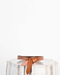 Isabel Marant - Brown Lecce Smooth Leather Tie Belt - Lyst