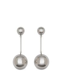 J.W.Anderson | Metallic Silver Sphere Drop Earrings | Lyst