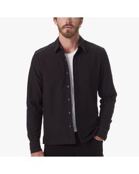 James Perse Black Textured Jersey Shirt for men