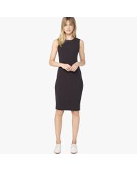 James Perse Black Melange Rib Tunic Dress