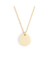 J.Crew | Metallic 14k Gold Circle Charm Necklace With 20 1/2" Chain | Lyst