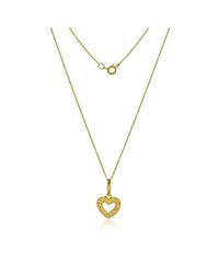 Nehita Jewelry - Metallic Yellow Sapphire Open Heart Pendant - Lyst