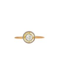 Alexis Danielle Jewelry - Metallic Art Deco Diamond Circle Ring 18kt Yellow Gold - Lyst