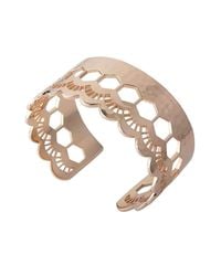 Murkani Jewellery - Metallic Lace Rose Gold Edge Cuff - Lyst