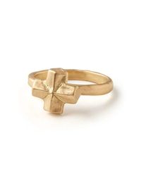 Diane Dorsey - Metallic Gold Cross Ring - Lyst