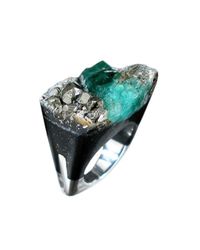 Pasionae - Green Emerald Ring - Distress - Lyst