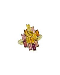 Daou Jewellery - Multicolor Golden Bright Ring - Lyst