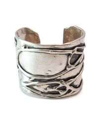 Private Opening - Metallic Large Byzantine Oxidized Silver Cuff - Lyst