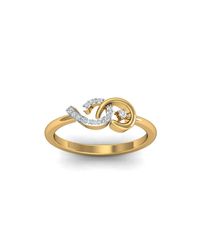 Diamoire Jewels - Metallic 18kt Yellow Gold Pave 0.07ct Diamond Infinity Ring Ii - Lyst