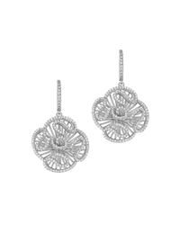 Fei Liu - Metallic Cascade Stud Drop Earrings In Rhodium Plate - Lyst