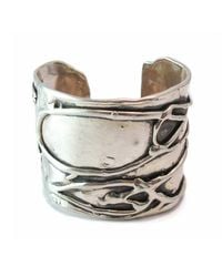 Private Opening - Metallic Large Byzantine Oxidized Silver Cuff - Lyst