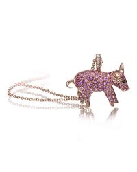 Pinomanna - Pink Pet Jewels Collection Pig Necklace - Lyst